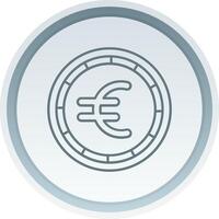 Euro Linear Button Icon vector