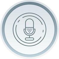 micrófono lineal botón icono vector