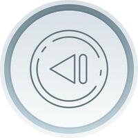 Previous Linear Button Icon vector