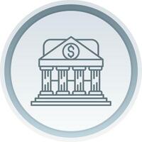 Bank Linear Button Icon vector