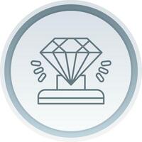 Diamond Linear Button Icon vector