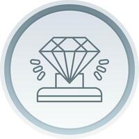 Diamond Linear Button Icon vector