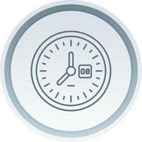 Clock Linear Button Icon vector