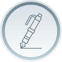 Fountain pen Linear Button Icon vector