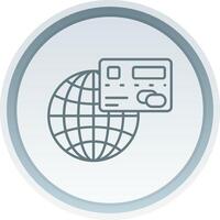 Global Linear Button Icon vector