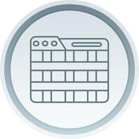 Grid Linear Button Icon vector