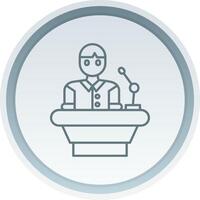 Lecturer Linear Button Icon vector