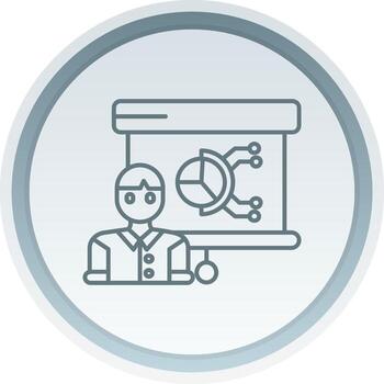 presentación lineal botón icono vector