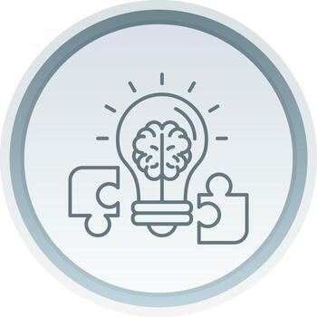 Idea Linear Button Icon vector