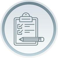 Exam Linear Button Icon vector