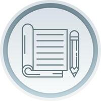 Notebook Linear Button Icon vector