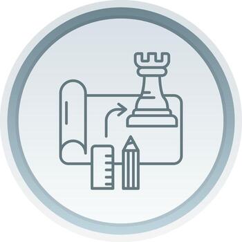 estrategia lineal botón icono vector