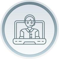 Online course Linear Button Icon vector