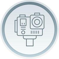 Action camera Linear Button Icon vector