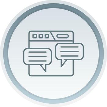 Comment Linear Button Icon vector