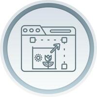 Resize Linear Button Icon vector