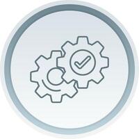 Setting Linear Button Icon vector