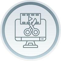 Video editor Linear Button Icon vector