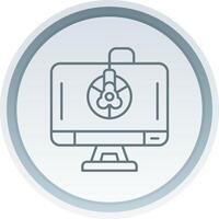 Calibration Linear Button Icon vector