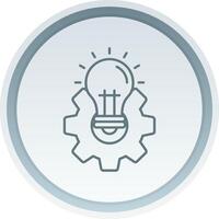 Idea Linear Button Icon vector