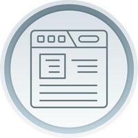 Article Linear Button Icon vector