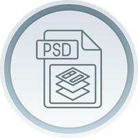 Psd file format Linear Button Icon vector