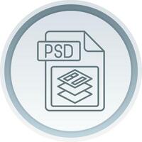 psd archivo formato lineal botón icono vector