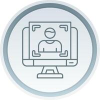 Portrait Linear Button Icon vector