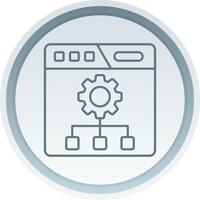 Setting Linear Button Icon vector
