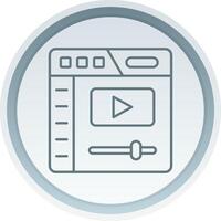 Video player Linear Button Icon vector