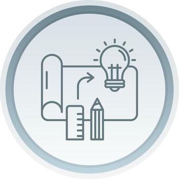 Design process Linear Button Icon vector