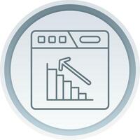 Bar chart Linear Button Icon vector