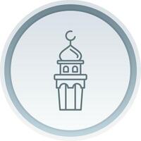 Minaret Linear Button Icon vector