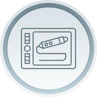Graphic tablet Linear Button Icon vector