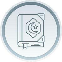 Quran Linear Button Icon vector