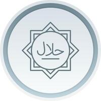 Halal Linear Button Icon vector