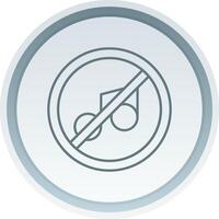 No music Linear Button Icon vector