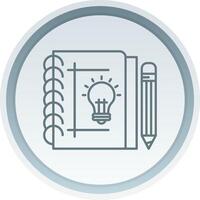 Sketchbook Linear Button Icon vector