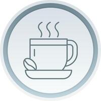 café lineal botón icono vector