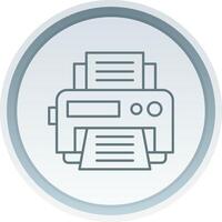 Printer Linear Button Icon vector