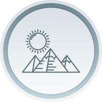 pyramids Linear Button Icon vector