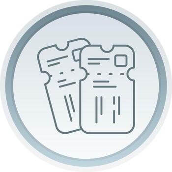 Ticket Linear Button Icon vector