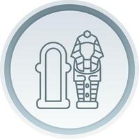 Sarcophagus Linear Button Icon vector