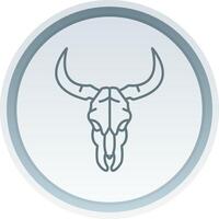 Bull skull Linear Button Icon vector