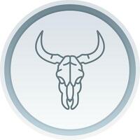 Bull skull Linear Button Icon vector