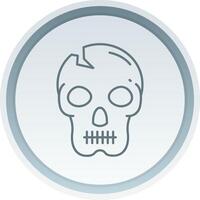 Skull Linear Button Icon vector