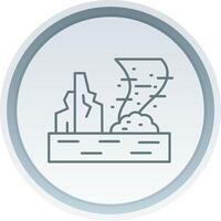 Sandstorm Linear Button Icon vector