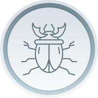 escarabajo lineal botón icono vector