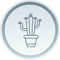 Cactus Linear Button Icon vector