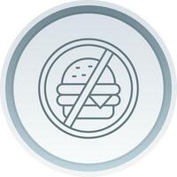 No food Linear Button Icon vector